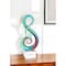 Homeroots 12" Clear and Rainbow Murano Glass Modern Abstract Tabletop Sculpture 376080 - alternate 2
