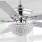 Jonathan Y Cammy 52" 3-Light Traditional Transitional Iron LED CEILING FAN, Chrome JYL9710A - alternate 3
