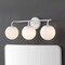 Jonathan Y Louis Parisian Globe 25" 3-Light Metal/Frosted Glass Modern Contemporary LED Vanity Light, White JYL3536D - alternate 4