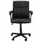 Elama Mid Back Rolling Adjustable  Faux Leather Office Chair in Black ELM-F-018 - alternate 3