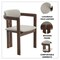 Leisuremod Velo Series Modern Dining Chair in Walnut Color Wood with Taupe Seat VCWN-51TP - alternate 2
