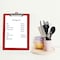 Acrimet 3 Pack Clipboard Letter Size Low Profile Clip & Side Rulers, Durable Plastic, Solid Red, 3PK 134.VM - alternate 2