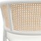 Leisuremod Ervilla Dining Chair with White Powder Coated Steel Legs and Wicker Back, White, 2PK ECW-20W2 - alternate 3