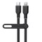 Hypergear Flexi Pro USB-C to Lightning Soft-Touch Silicone Fast Charge and Sync Cable, 10ft, Black 16008 - alternate 1