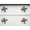 Homeroots Set of Twelve Blue White And Turquoise Floral Ceramic Drawer Pull Knobs, 12PK 321659 - alternate 2