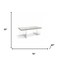 Homeroots 79" White And Clear Glass Dining Table 555167 - alternate 2