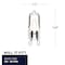 Bulbrite Pack of 5 75 Watt Dimmable Clear T4 Bi-Pin G9 Mini Halogen Light Bulbs, 5PK 860831 - alternate 2