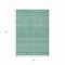 Homeroots 3' X 5' Turquoise And Aqua Striped Washable Indoor Outdoor Area Rug 615380 - alternate 2