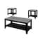 Homeroots Set of Three 42" Gray And Black Coffee Table With Shelf, 3PK 366098 - alternate 1