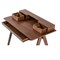 Homeroots 48" Walnut Manufactured Wood Rectangular Writing Desk With Two Drawers 482427 - alternate 1