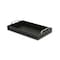 Homeroots Black Faux Leather Tray with Metal Handles 401772 - alternate 2