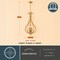 Vaxcel Monrovia 3-Light Muted Brass Gold Open Cage Teardrop Lantern Pendant Light for Foyer P0465 - alternate 2