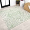 Jonathan Y Estrella Bohemian Medallion Textured Weave Green/Cream 5 ft Square Indoor/Outdoor Area Rug SMB105G-5SQ - alternate 1