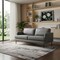 Homeroots 72" Gray Faux Leather Sofa 396467 - alternate 3
