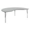 Flash Furniture Wren 72 in x 48 in Kidney Adjustable Height Activity Table, Thermal Laminate Top, Short Legs, Gray XU-A4872-KIDNY-GRY-T-P-GG - alternate 1