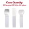Smarty Had A Party Silver White Handle Moderno Plastic Cutlery Set - Spoons, Forks and Knives (240 Guests), 720PK 9320-SWSCS-CASE - alternate 3
