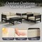 Alaterre Furniture Alaterre Barton 4 Piece Patio Furniture Set with Loveseat and Chairs Black Finish 80-BARTON-SET1-B - alternate 2