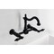 Kingston Brass Two-Handle Wall Mount Bridge Kitchen Faucet, Matte Black KS1260AL - alternate 3