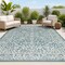 Jonathan Y Malta Bohemian Medallion Textured Weave Teal/Gray 5 ft. x 8 ft. Indoor/Outdoor Area Rug SMB104B-5 - alternate 1