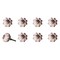 Homeroots 1.5" X 1.5" X 1.5" Hues Of Cream Pink And Silver Knobs, 8PK 321691 - alternate 2