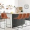 Simple Deluxe Counter Height Bar Stools Set of 2, 26 Inch Modern Bar Chairs with Metal Legs and Footrest, Armless 3A88CHAIR6013BRN02 - alternate 3