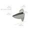 Dolle Ara 4.5 in. H X 1.8 in. W X 4.1 in. D Silver Metal Shelf Clips 13398 - alternate 2