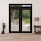 Vdomdoors Front Exterior Prehung Metal-Plastic Double Doors Frosted Glass / MANUX 8102 Matte Black / Office C MANUX8102DEXD-BLK-W72xH80+12-LH-I - alternate 2