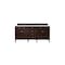 James Martin Vanities Brittany 72'' D Vanity, Burnished Mahogany w/ Ethereal Noctis Silestone Top w/ Wireless Charger 650-V72-BNM-FENC - alternate 1