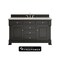 James Martin Vanities Brookfield 60 in. Single Vanity, Black Onyx w/ 3 CM Victorian Silver Silestone Top 547-V60S-BKO-FVSL - alternate 1