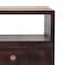 Homeroots 22" Walnut Solid Wood Square One Drawer Nightstand 651539 - alternate 2