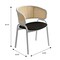 Leisuremod Ervilla Dining Arm Chair with Leather Seat and White Steel Base in Beige, 4PK ECW-20BL-L4 - alternate 3