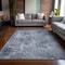 Homeroots 10' X 14' Blue Abstract Washable Non Skid Indoor Outdoor Area Rug 564241 - alternate 2