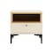 Manhattan Comfort Amara Nightstand in Cream and Natural Oak NS006-CR - alternate 4