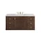 James Martin Vanities Amberly 48'' S Vanity, Mid-Century Walnut w/ Jasmine Pearl Top w/FreePower Wireless Charger 670-V48-WLT-FEJP - alternate 2