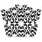 Homeroots 12" X 12" Black and White Floral Peel and Stick Removable Tiles 555889 - alternate 1