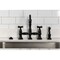 Kingston Brass Bridge Kitchen Faucet with Brass Sprayer, Matte Black KS3270BEXBS - alternate 3