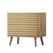 Homeroots 23" Natural Solid Wood Ribbed Texture Two Drawer Nightstand 712106 - alternate 1