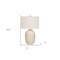 Homeroots 26" Cream Ceramic Urn Table Lamp With Cream Drum Shade 545842 - alternate 2