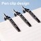Deli Retractable Gel Pen 0.5mm, Black Ink, Soft Grip, 12PK EQ10420 - alternate 2