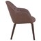 Leisuremod Elias Dining Chair Upholstered in Leather Velvet and Powder Coated Iron Legs, 2PK EDC21BR-2 - alternate 3