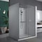 Fab Glass And Mirror Portofino Series Double Sliding Shower Door with Brushed Nickel Finish Adjustable 56in -60in W x SHPR60X79BN - alternate 2
