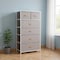 Homeroots 23" Gray and White Steel and Fabric Six Drawer Chest 484712 - alternate 3