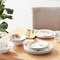 Gibson Home Doraville 16 Piece Round Floral Porcelain Dinnerware Set in White 92950.16RM - alternate 2