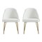 Manhattan Comfort Gracie Dining Chair in White and Gold - Set of 2 2-DC100-GWH - alternate 2
