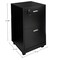 Lavish Home File Cabinet 2-Drawer Cabinet with Lock and Deep Drawer Storage Rolling Filing Organizer, Black 80-FC-3-BLK - alternate 2