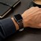Elegani Leather Band Compatible with Apple Watch 38mm, Dark Brown, Dark Brown/Yellow Gold/Rose Gold Buckle LOT-DBR-38 - alternate 2