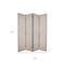 Homeroots 84" Beige Fabric Folding Four Panel Screen Room Divider 274683 - alternate 2