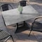 Flash Furniture 48" x 30" Outdoor Tabletop, Gray Faux Concrete, Seamless Surface Technology, 27x15 Black Table Base ST-REC3048-CMGY-TB002B-GG - alternate 2
