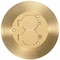 Hubbell Wiring Device-Kellems Box Cover, Floor Box Type, 2 Gang, Brass SF3925 - alternate 1