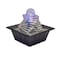 Homeroots 8" Clear Polyresin Ice Design Tabletop Fountain With LED 468297 - alternate 1